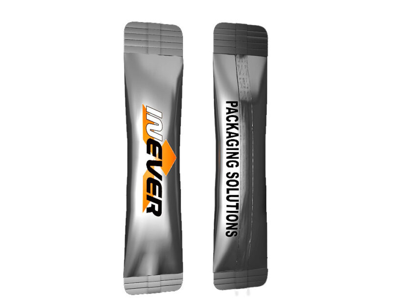 Front and back of example of the MVA4 EVO sealed sachets