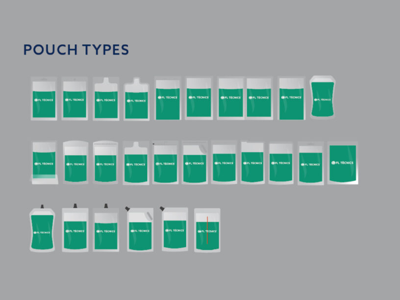 Pouch types of FL 1.4 / 1.7 HFFS Rollstock machine that produces small pouches
