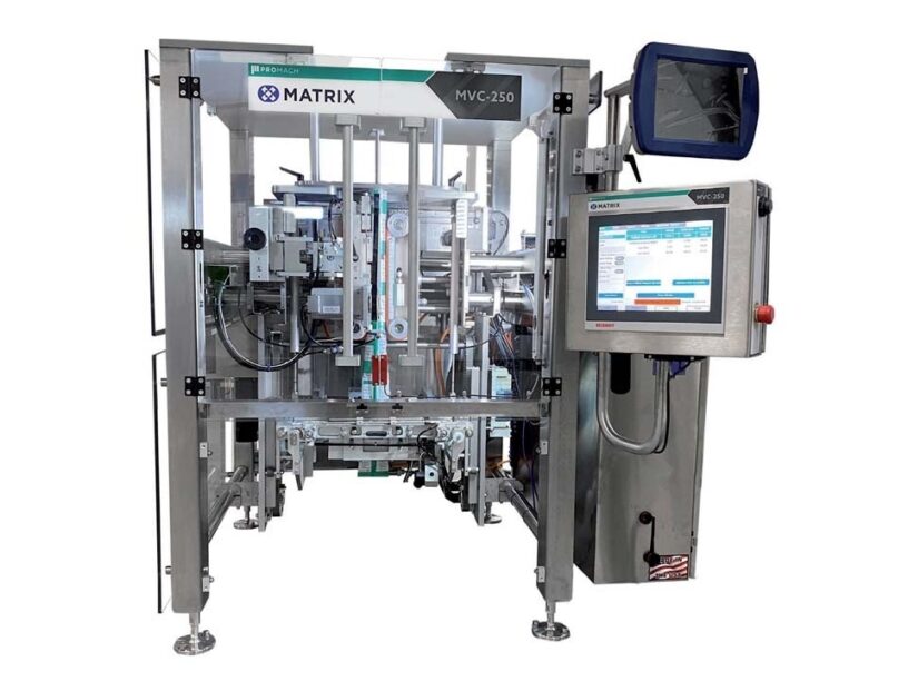 Front of the MVC 250 vertical form fill seal machine