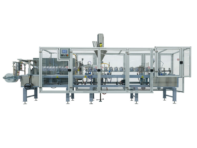 Side angle of horizontal form fill seal IM Series pouching system
