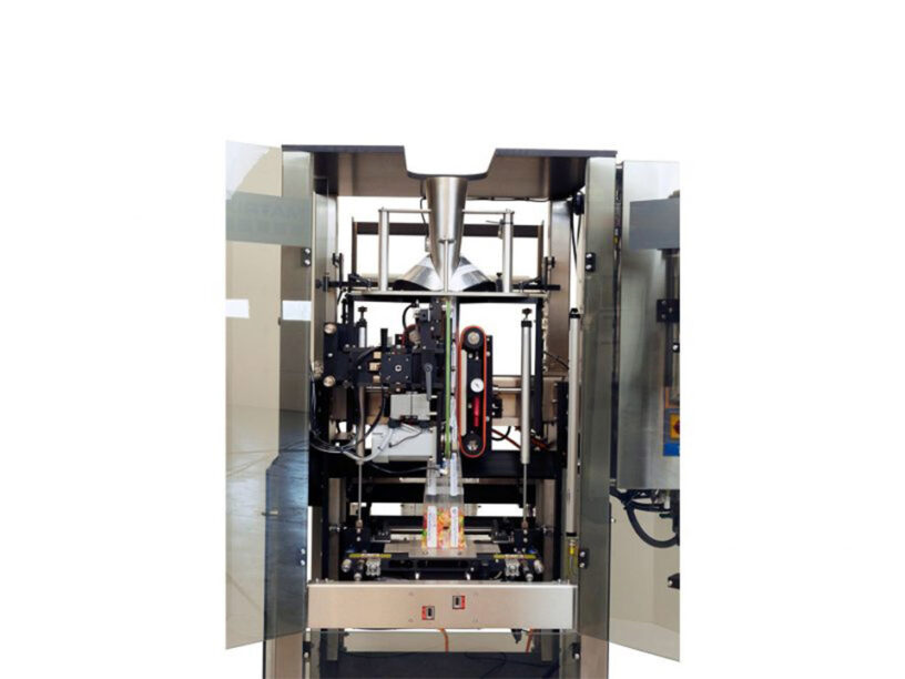 Open doors showing the MVC continuous motion vertical form fill seal machine