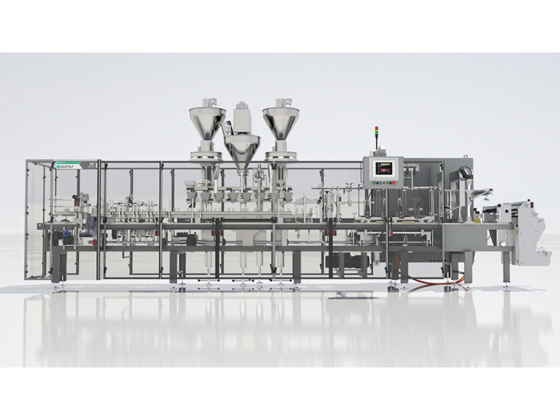 Horizontal form fill seal IM Series pouching system