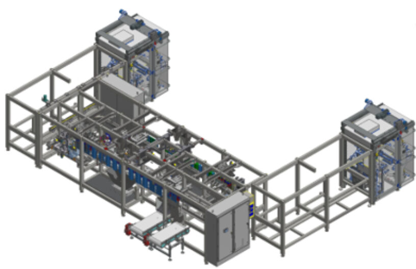 Top view of the MAG-D horizontal form fill seal machine