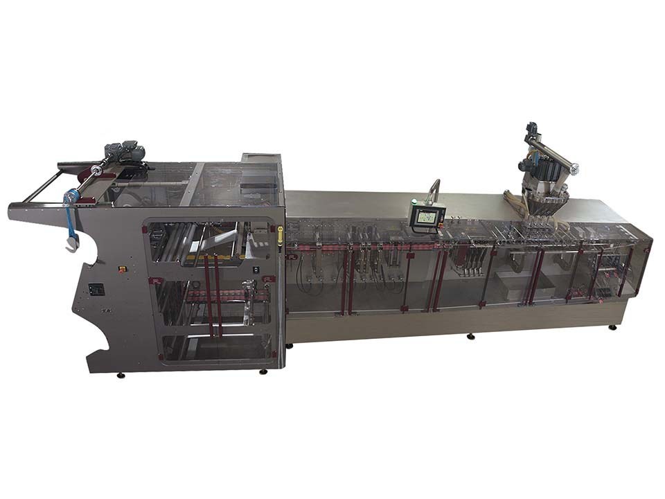 FL 3.2 / 3.8 Quadruplex HFFS Rollstock Machine Produces Four 3-4 Sided Sachets at One Time