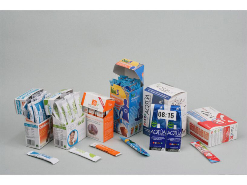 Product examples for the BY3 EVO stickpack machine