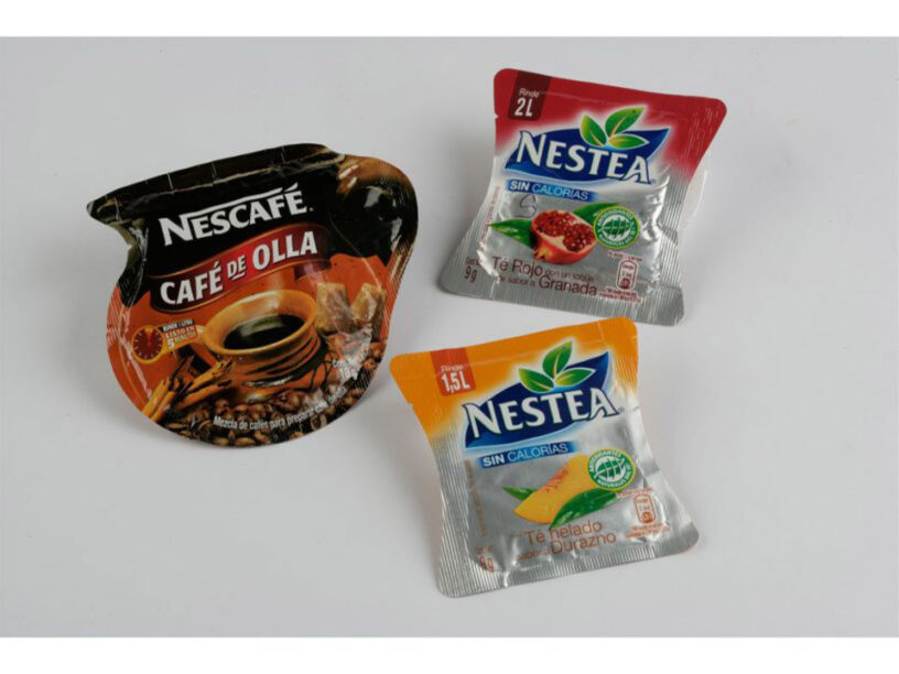 Nescafe and Nestea sachet examples using the MVA4 EVO sachet machine