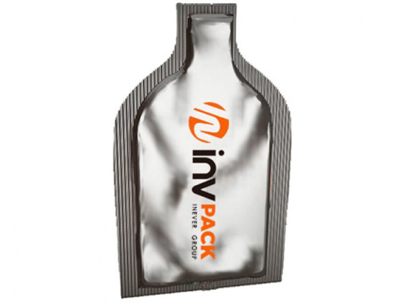 Bottle shaped sachet pack sealed using the MVA4 EVO sachet machine
