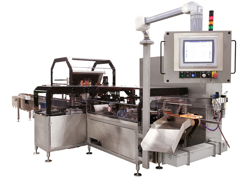 Front angle of intermittent motion cartoner servo driven Bartelt IMC Cartoner