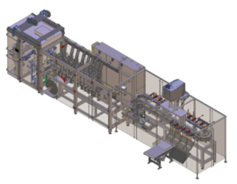 Top view of the MAG-B horizontal form fill seal machine